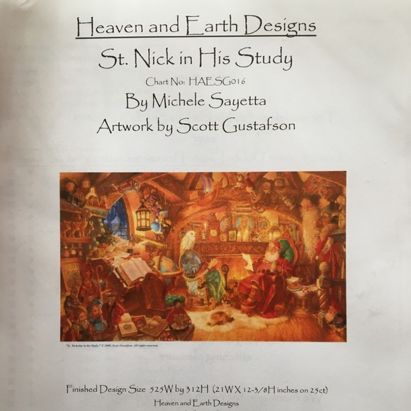 Heaven and Earth Design Santa cross stitch pattern - Picture 1 of 1